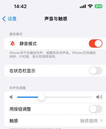 相城苹果15Pro维修网点分享iPhone15Pro系列机型中隐藏静音图标 